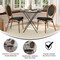 Merrick Lane Mael Set of Two Stacking Thonet Bistro Style Chair with Textilene Seat and Bamboo Finished Metal Frame for Indoor/Outdoor Use